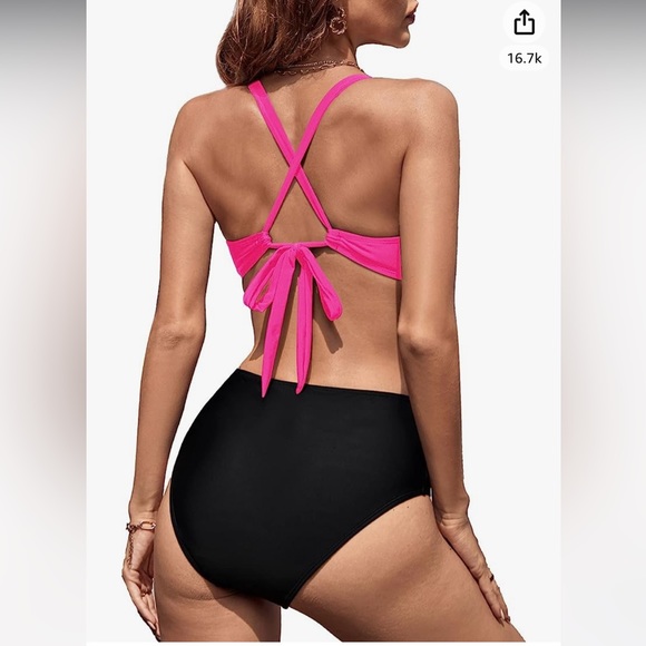 MOLYBELL One Piece  High Waisted Bathing Suit Monokini  Cutout Racerback Zip Up - Picture 4 of 16